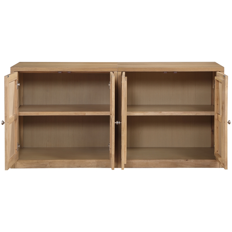 Meridian Furniture Vero Natural Solid Wood And Oak Veneer 2pc. Sideboard/Buffet