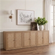Meridian Furniture Vero Natural Solid Wood And Oak Veneer 3pc. Sideboard/Buffet