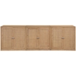 Meridian Furniture Vero Natural Solid Wood And Oak Veneer 3pc. Sideboard/Buffet