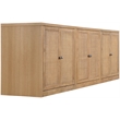 Meridian Furniture Vero Natural Solid Wood And Oak Veneer 3pc. Sideboard/Buffet
