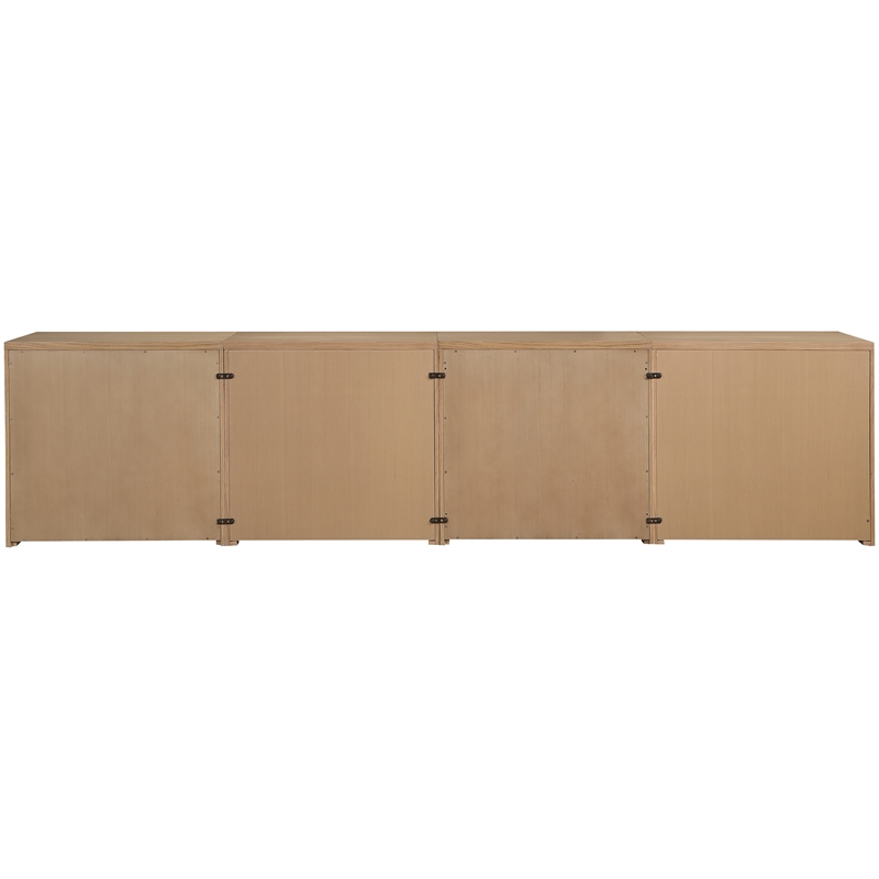 Meridian Furniture Vero Natural Solid Wood And Oak Veneer 4pc. Sideboard/Buffet