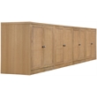 Meridian Furniture Vero Natural Solid Wood And Oak Veneer 4pc. Sideboard/Buffet
