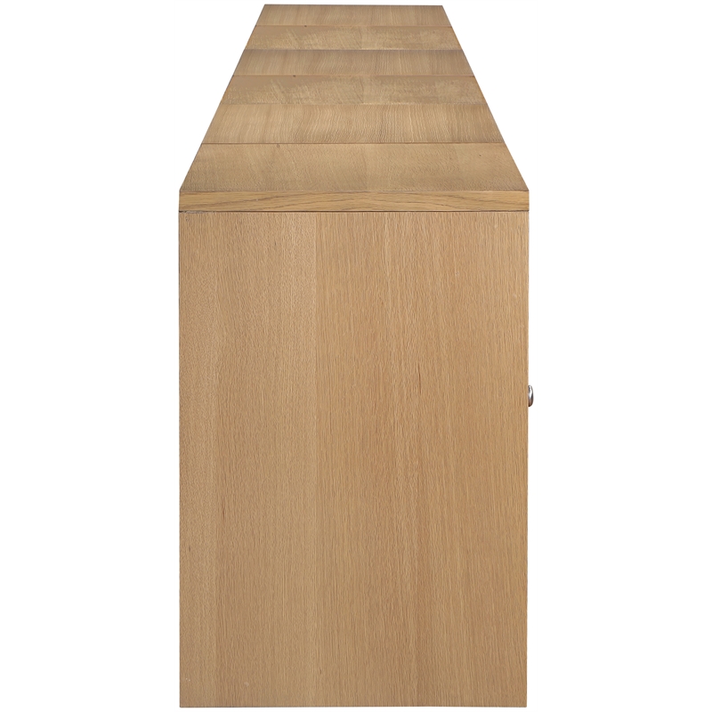 Meridian Furniture Vero Natural Solid Wood And Oak Veneer 5pc. Sideboard/Buffet