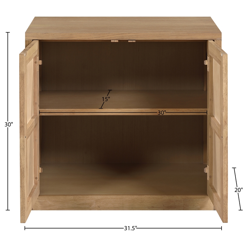 Meridian Furniture Vero Natural Solid Wood And Oak Veneer Sideboard/Buffet