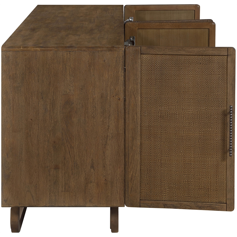 Meridian Furniture Sova Brown Solid Wood And Oak Veneer Sideboard/Buffet