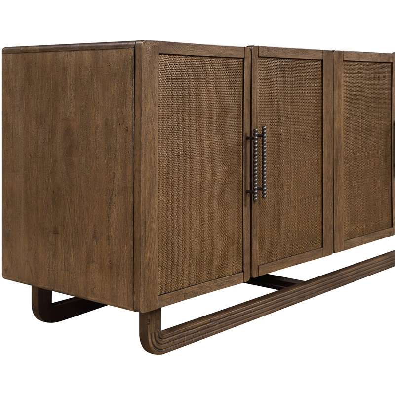 Meridian Furniture Sova Brown Solid Wood And Oak Veneer Sideboard/Buffet