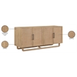 Meridian Furniture Sova Natural Solid Wood And Oak Veneer Sideboard/Buffet