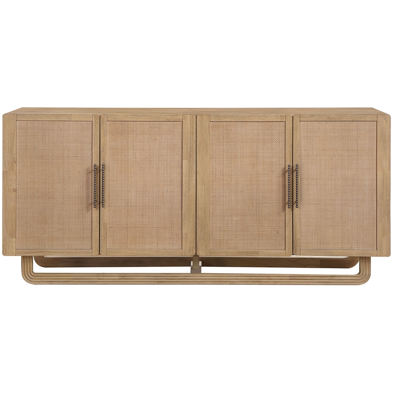 Meridian Furniture Sova Natural Solid Wood And Oak Veneer Sideboard/Buffet