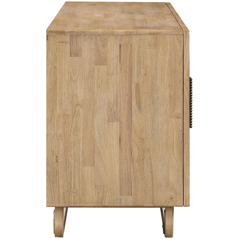 Meridian Furniture Sova Natural Solid Wood And Oak Veneer Sideboard/Buffet