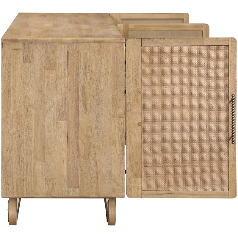 Meridian Furniture Sova Natural Solid Wood And Oak Veneer Sideboard/Buffet