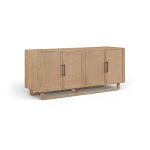 Meridian Furniture Sova Natural Solid Wood And Oak Veneer Sideboard/Buffet