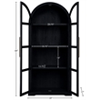Meridian Furniture Corva Black Solid Wood Storage Cabinet