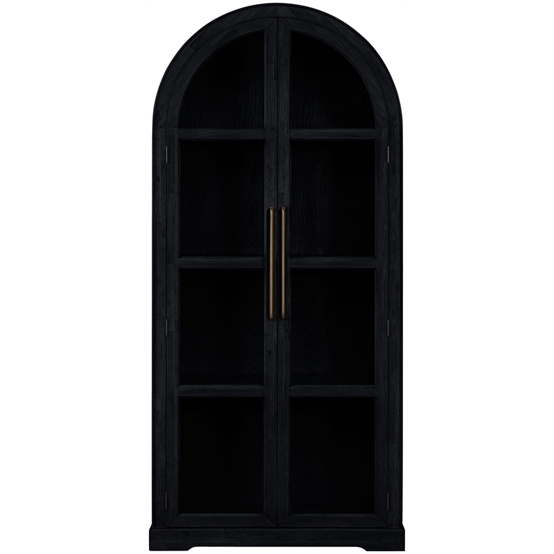 Meridian Furniture Corva Black Solid Wood Storage Cabinet