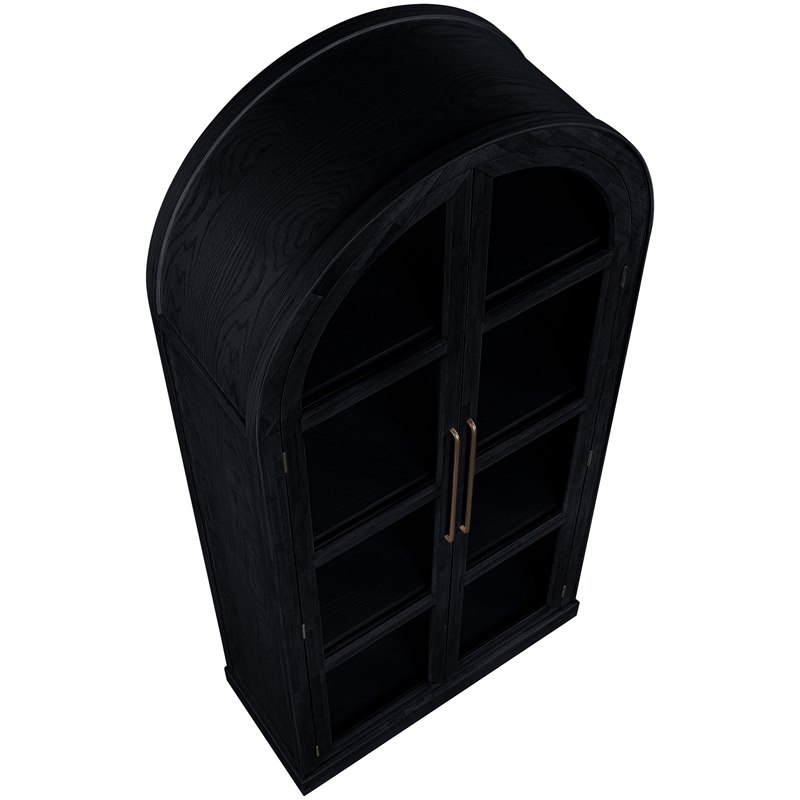 Meridian Furniture Corva Black Solid Wood Storage Cabinet