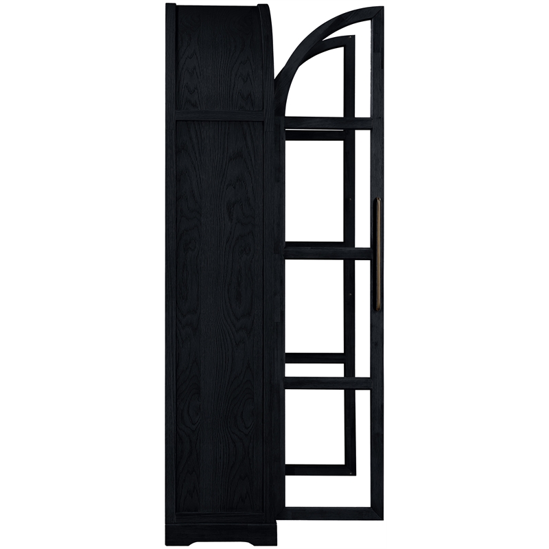 Meridian Furniture Corva Black Solid Wood Storage Cabinet