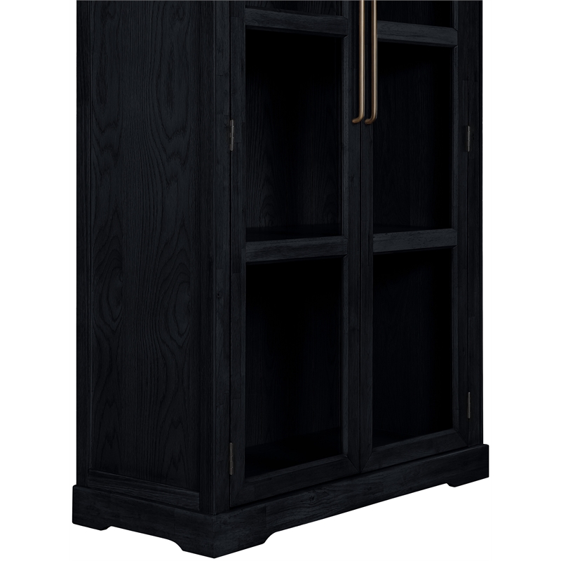 Meridian Furniture Corva Black Solid Wood Storage Cabinet