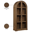 Meridian Furniture Corva Brown Solid Wood Storage Cabinet