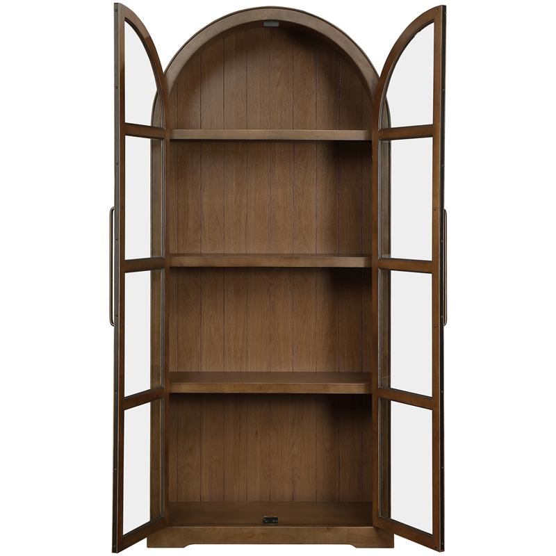 Meridian Furniture Corva Brown Solid Wood Storage Cabinet