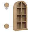 Meridian Furniture Corva Natural Solid Wood Storage Cabinet
