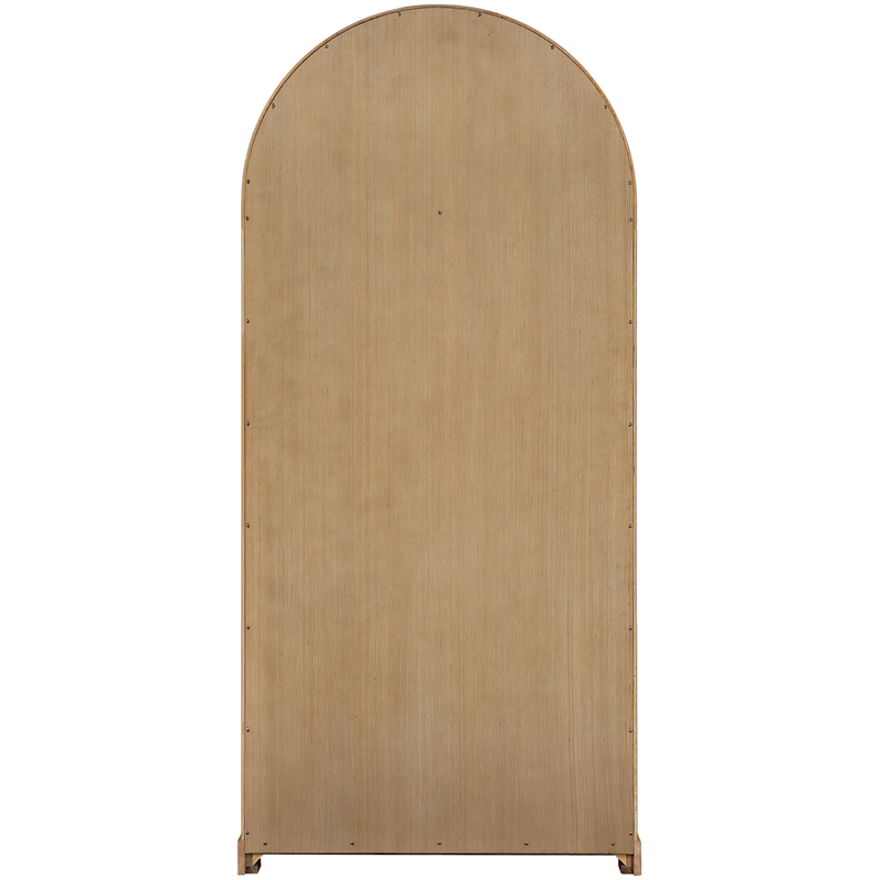 Meridian Furniture Corva Natural Solid Wood Storage Cabinet