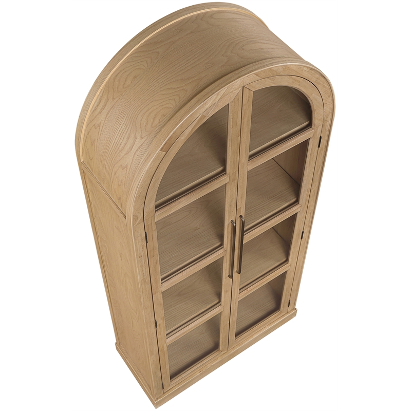 Meridian Furniture Corva Natural Solid Wood Storage Cabinet