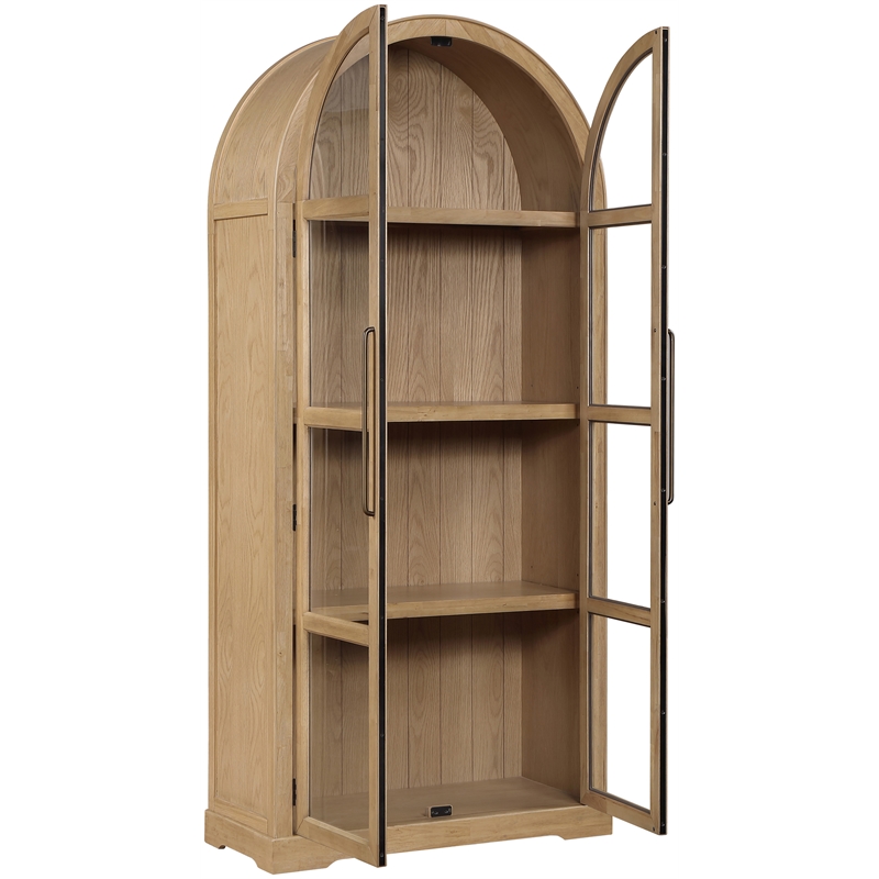 Meridian Furniture Corva Natural Solid Wood Storage Cabinet