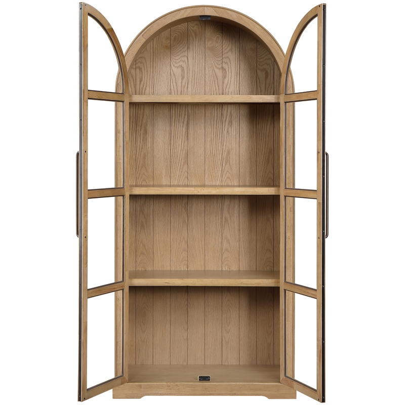 Meridian Furniture Corva Natural Solid Wood Storage Cabinet