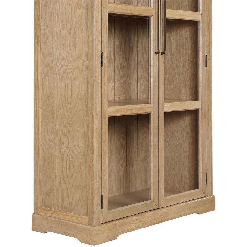 Meridian Furniture Corva Natural Solid Wood Storage Cabinet