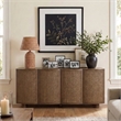 Meridian Furniture Norin Brown Solid Wood And Oak Veneer Sideboard/Buffet