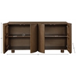 Meridian Furniture Norin Brown Solid Wood And Oak Veneer Sideboard/Buffet