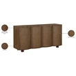 Meridian Furniture Norin Brown Solid Wood And Oak Veneer Sideboard/Buffet