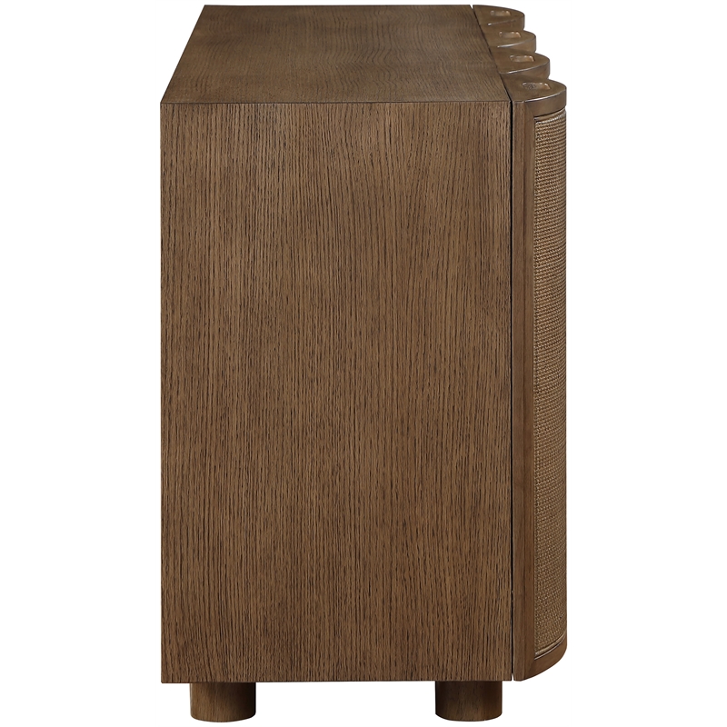 Meridian Furniture Norin Brown Solid Wood And Oak Veneer Sideboard/Buffet