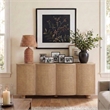Meridian Furniture Norin Natural Solid Wood And Oak Veneer Sideboard/Buffet
