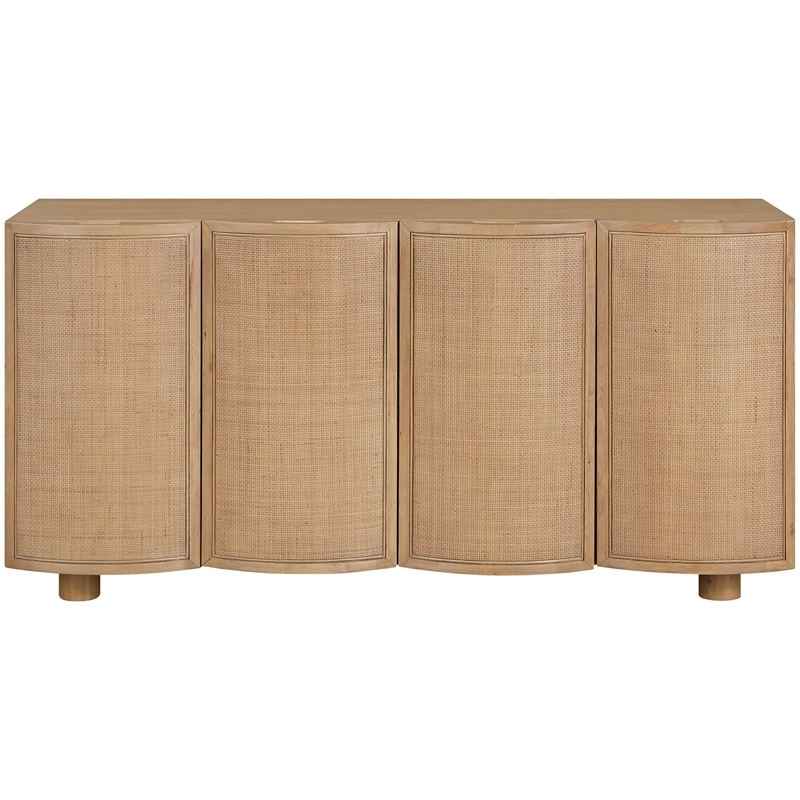 Meridian Furniture Norin Natural Solid Wood And Oak Veneer Sideboard/Buffet