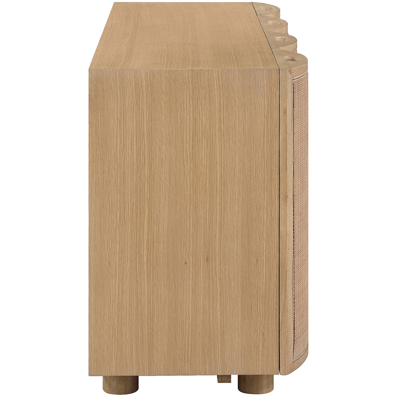 Meridian Furniture Norin Natural Solid Wood And Oak Veneer Sideboard/Buffet