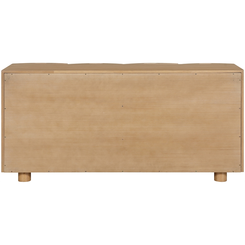 Meridian Furniture Norin Natural Solid Wood And Oak Veneer Sideboard/Buffet