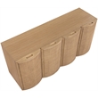 Meridian Furniture Norin Natural Solid Wood And Oak Veneer Sideboard/Buffet