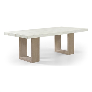 Meridian Furniture Ananda 84&quot White Marble Dining Table