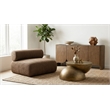 Meridian Furniture Bale Brown Chenille Fabric Upholstered Modular Armless Chair