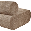 Meridian Furniture Bale Brown Chenille Fabric Upholstered Modular Armless Chair