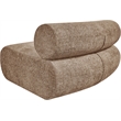 Meridian Furniture Bale Brown Chenille Fabric Upholstered Modular Armless Chair