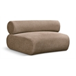 Meridian Furniture Bale Brown Chenille Fabric Upholstered Modular Armless Chair