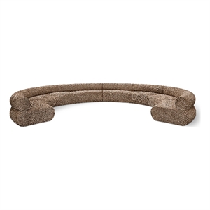 Meridian Furniture Bale 202&quot Brown Chenille Fabric 8 pc. Modular Sectional