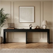 Meridian Furniture Avro Black Solid Wood And Oak Veneer 2pc. Console / Desk