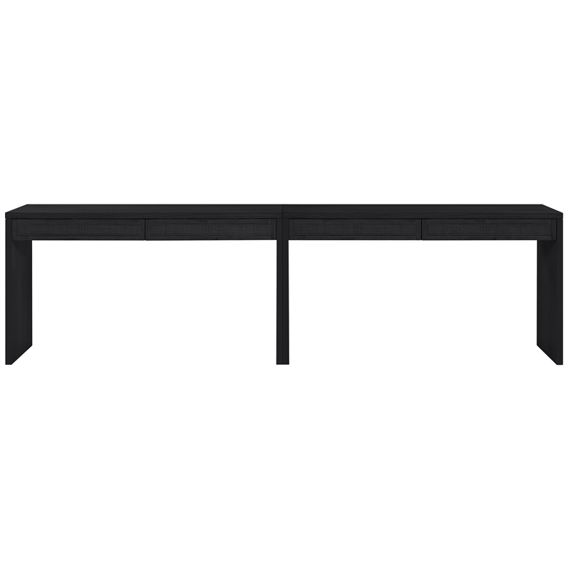 Meridian Furniture Avro Black Solid Wood And Oak Veneer 2pc. Console / Desk