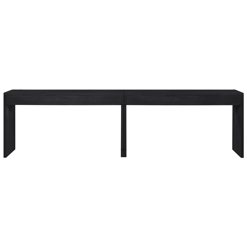 Meridian Furniture Avro Black Solid Wood And Oak Veneer 2pc. Console / Desk