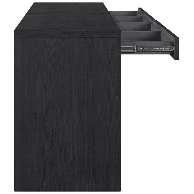 Meridian Furniture Avro Black Solid Wood And Oak Veneer 2pc. Console / Desk