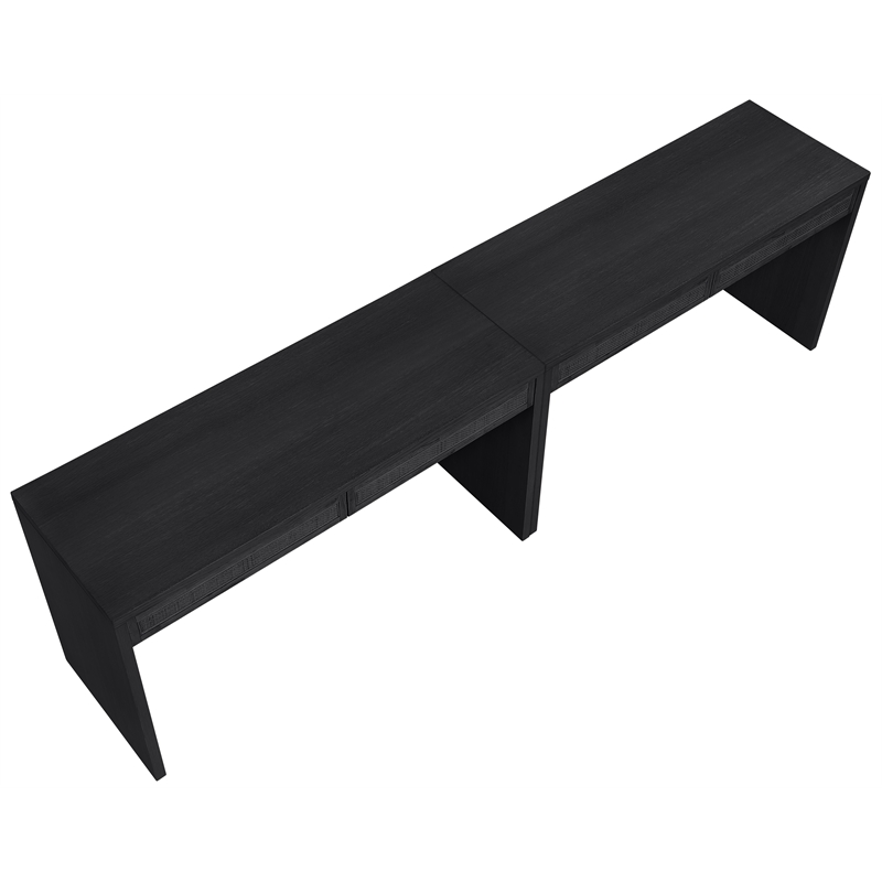 Meridian Furniture Avro Black Solid Wood And Oak Veneer 2pc. Console / Desk
