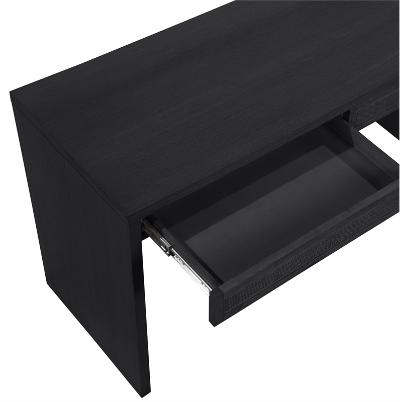 Meridian Furniture Avro Black Solid Wood And Oak Veneer Console / Desk