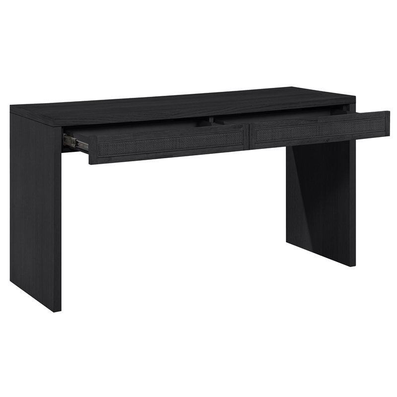 Meridian Furniture Avro Black Solid Wood And Oak Veneer Console / Desk